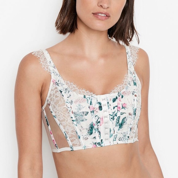 Victoria Secret Unlined Lace up Bra Top - Picture 1 of 3